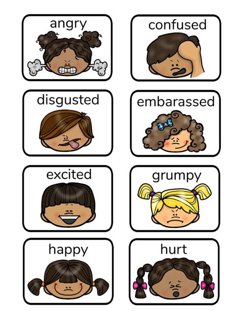 preschool emotions clipart|free emotions worksheets preschool.